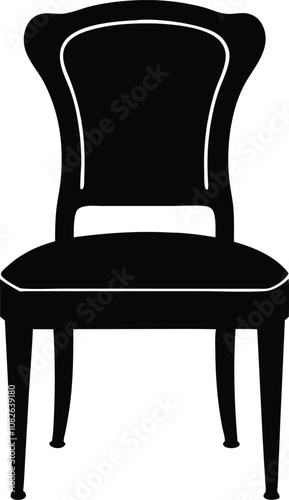 chair silhouette vector, chair icon, deck chair