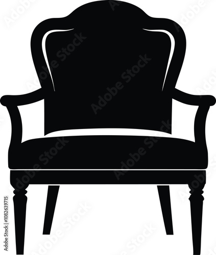 chair silhouette vector, chair icon, deck chair