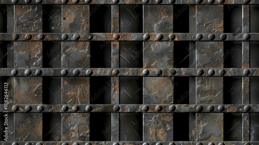 Industrial grid pattern with alternating textures Industrial grid pattern with alternating textures