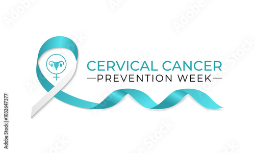 Cervical Cancer Prevention Week in 2025 will be from January 20–26. Design for cards, prints, social media, poster, flyer and background design template.