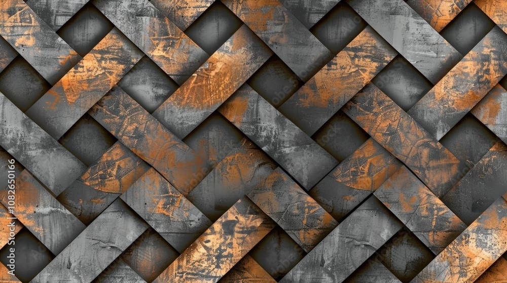 Industrial grid pattern with alternating textures Industrial grid pattern with alternating textures
