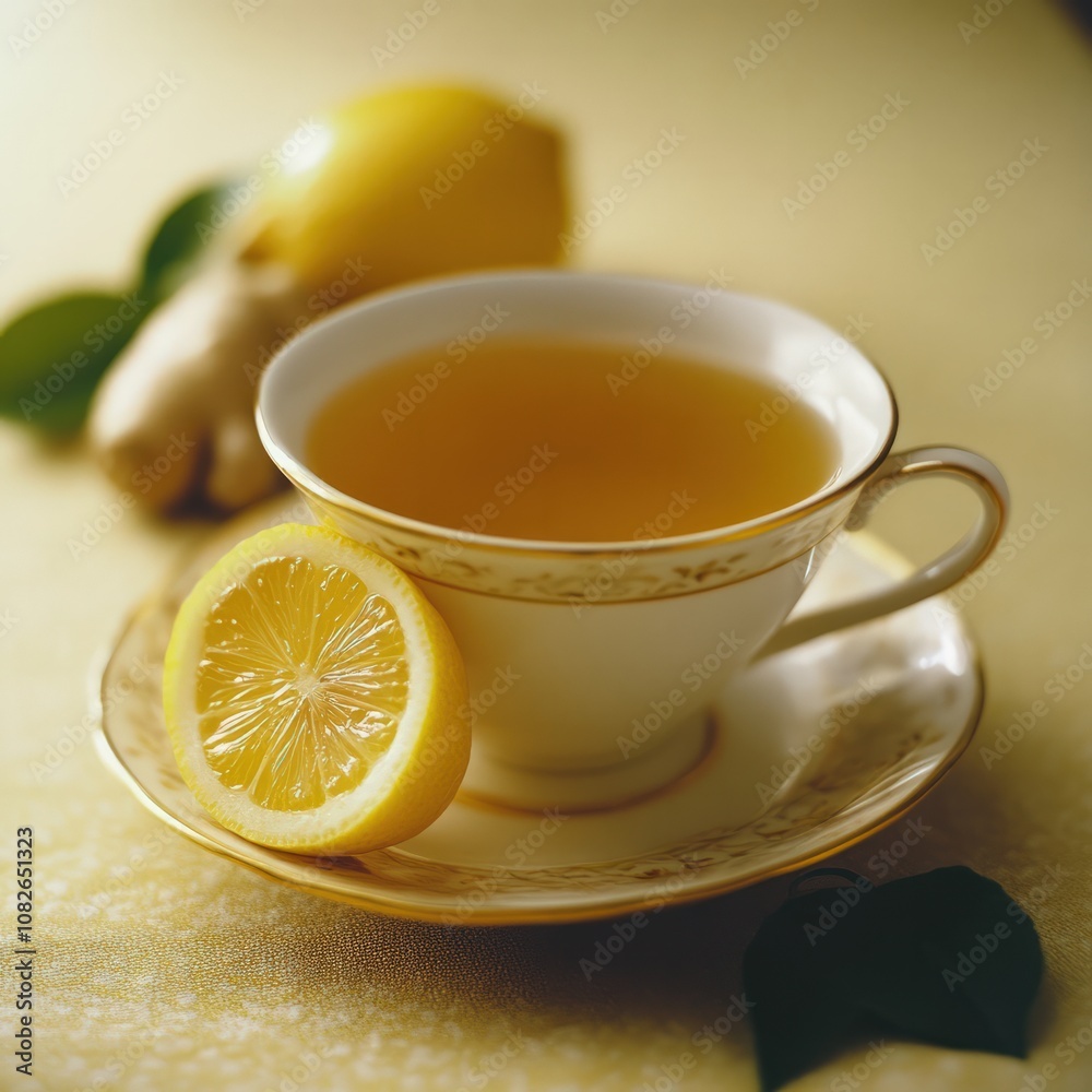 Squeeze fresh lemon juice into hot water with honey and ginger for a comforting lemon tea Squeeze fresh lemon juice into hot water with honey and ginger for a comforting lemon tea