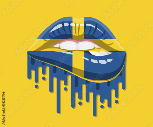 Sweden Glossy Pride Blood Flag