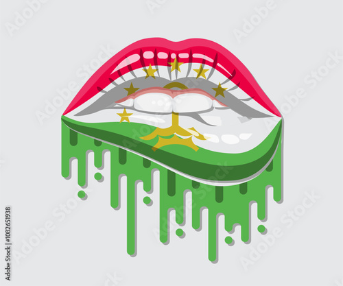 Tajikistan Glossy Pride Blood Flag