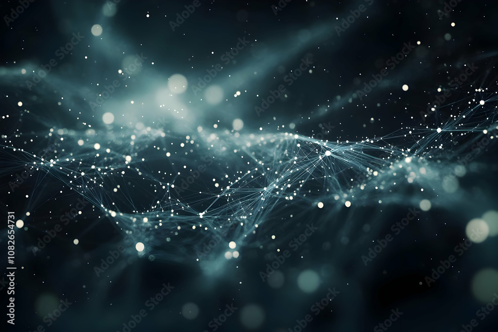 Abstract Background - Network Connections, Particles, and Bokeh Abstract Background - Network Connections, Particles, and Bokeh