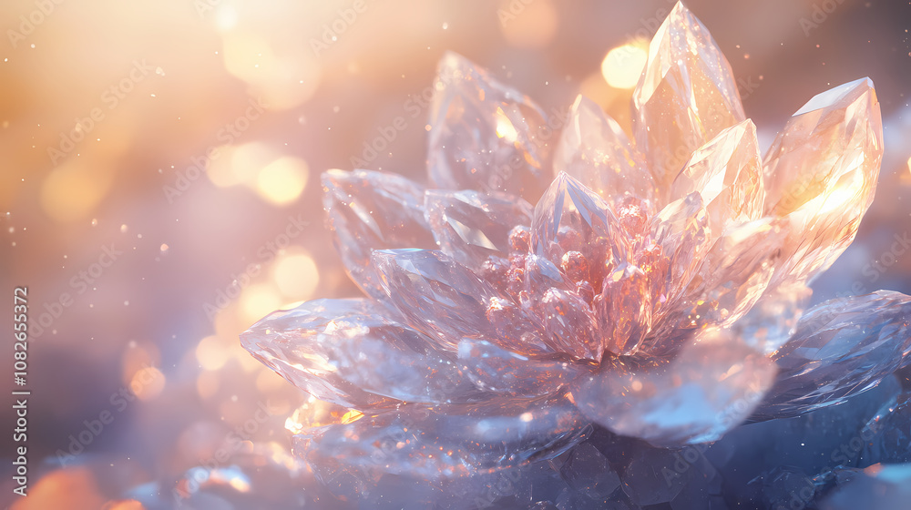 Obraz premium flower with water drops