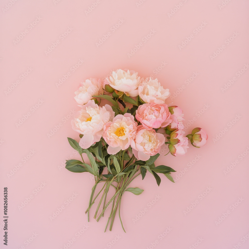 beautiful bouquet of pink peonies on soft pink background, showcasing their delicate petals and vibrant colors, perfect for adding touch of elegance to any setting beautiful bouquet of pink peonies on soft pink background, showcasing their delicate petals and vibrant colors, perfect for adding touch of elegance to any setting