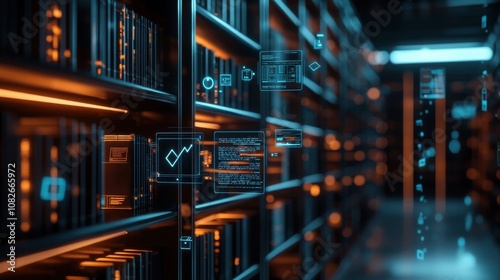 Exploring a digital library virtual environment interactive content futuristic design digital perspective knowledge access
