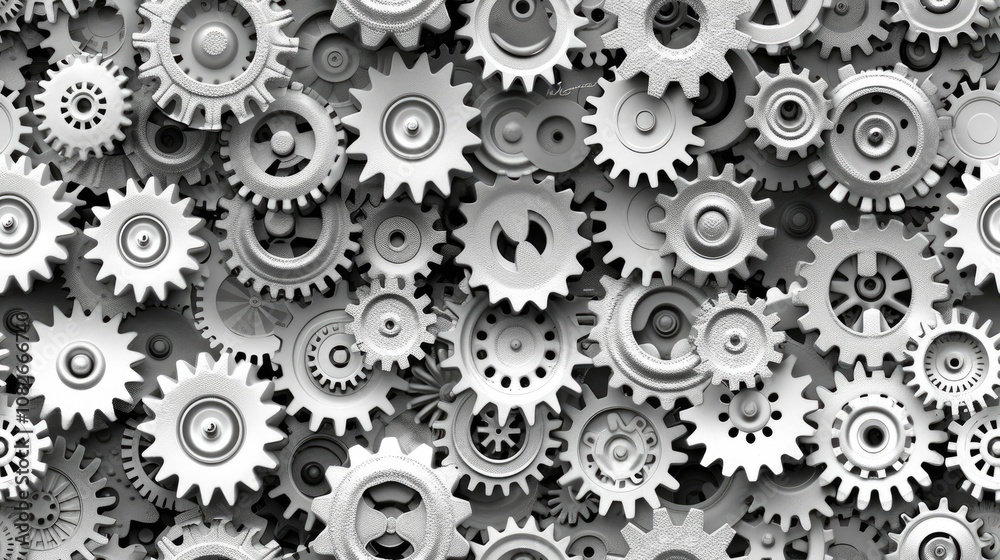 Interlocking gears forming a seamless pattern Interlocking gears forming a seamless pattern