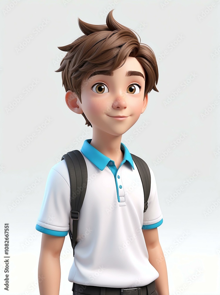 Cute male teen curious expression on a white background Cute male teen curious expression on a white background