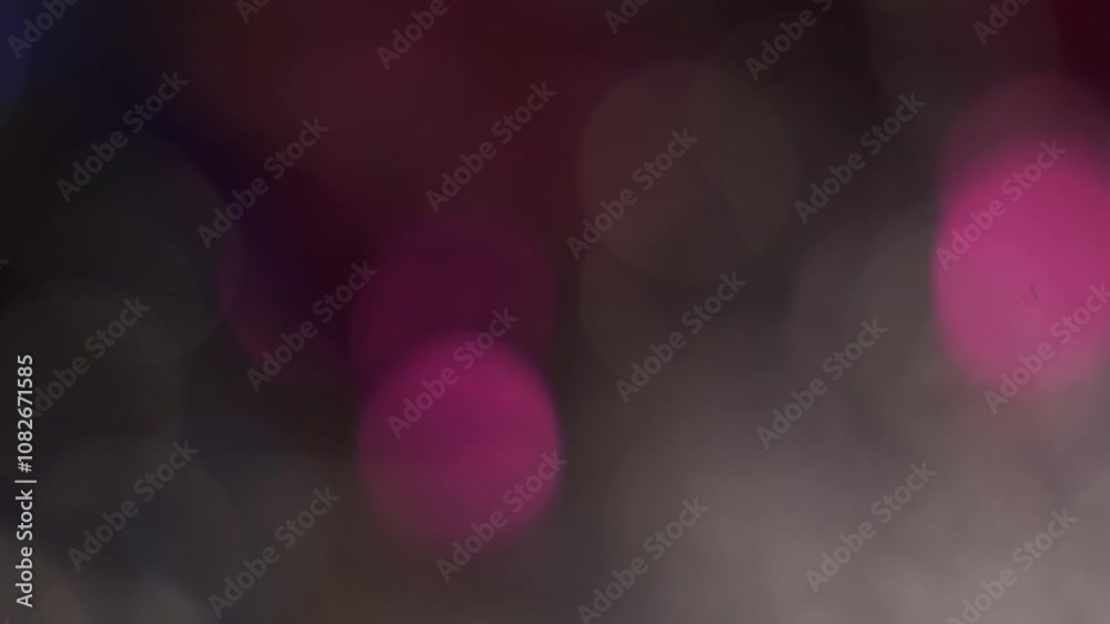 flan fixe court pour intro visuel, avec des billes de bokeh très lumineuses