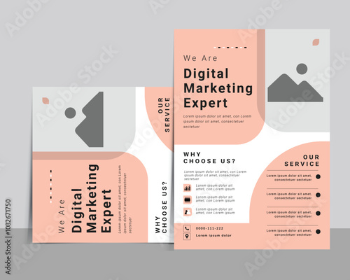 Digital marketing expert flyer design template mockups new
