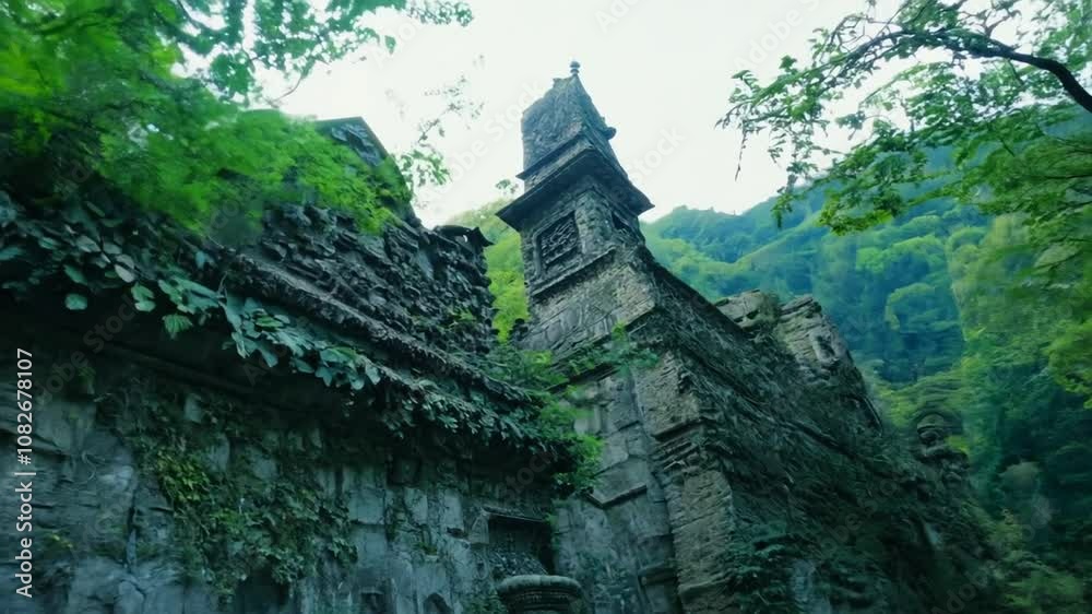 Nature Landscape Forest With Abandoned Ruins Lost City Nature Landscape Forest With Abandoned Ruins Lost City