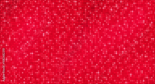 Elegant red square tiles abstract background. Festive bright mosaic