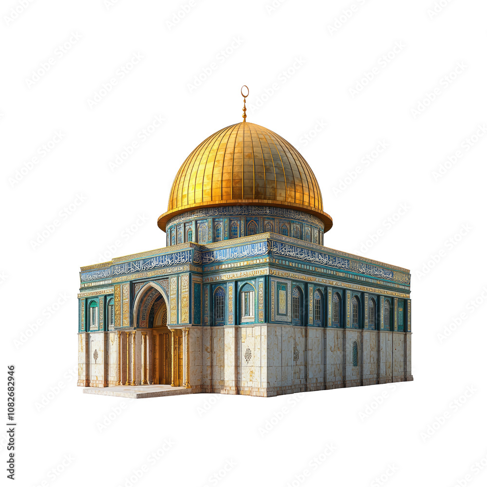 Obraz premium The Dome of the Rock Iconic Jerusalem Shrine