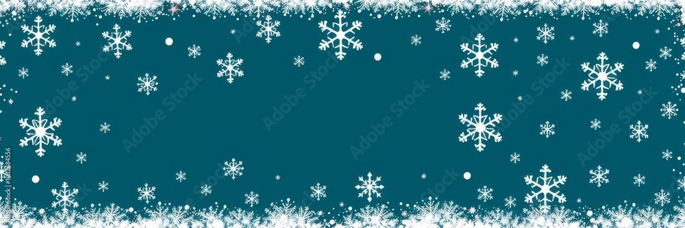 Snowflake border in vector illustration for Christmas card, card, pattern, celebration Snowflake border in vector illustration for Christmas card, card, pattern, celebration