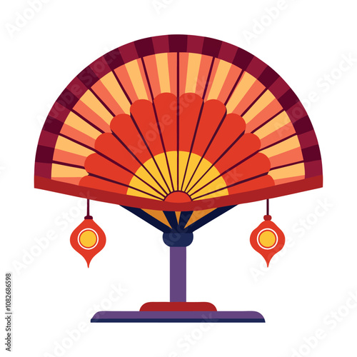 Mini fan vector illustrator on white background.