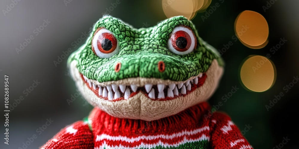 stuffed animal alligator wearing ugly christmas sweaters stuffed animal alligator wearing ugly christmas sweaters