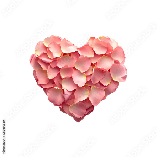 Wallpaper Mural Heart Shaped Arrangement of Pink Rose Petals on Black Background Torontodigital.ca