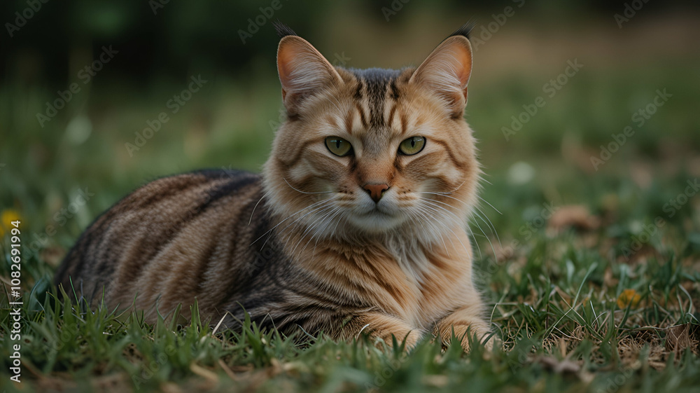 cat in the grass cat in the grass