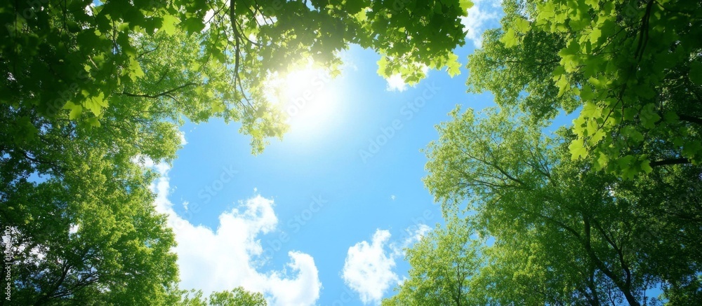 Beautiful landscape forest clear blue sky background filled Natural copy space Beautiful landscape forest clear blue sky background filled Natural copy space