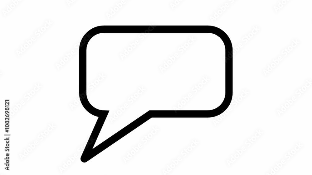 Modern Chat or conversation bubble animated icon - Conversation bubble icon animation Modern Chat or conversation bubble animated icon - Conversation bubble icon animation