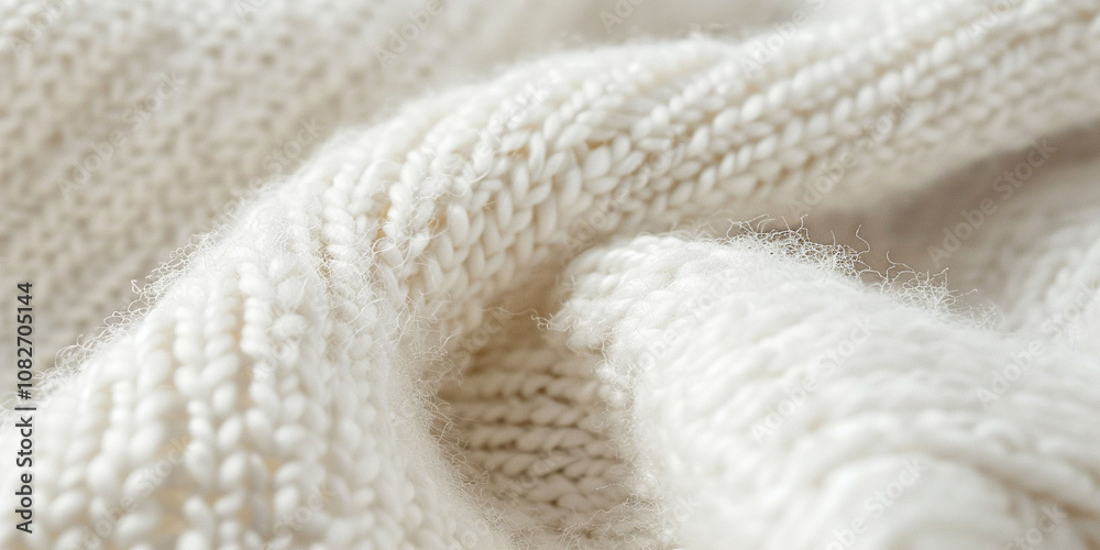 Close up of knitted wool white gray color Close up of knitted wool white gray color