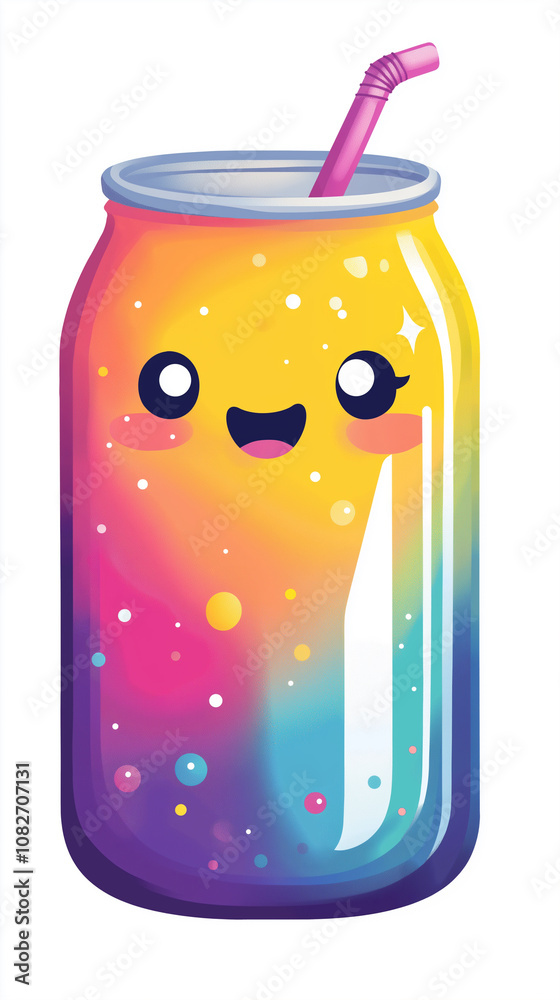 Fototapeta premium colorful cute water cans 