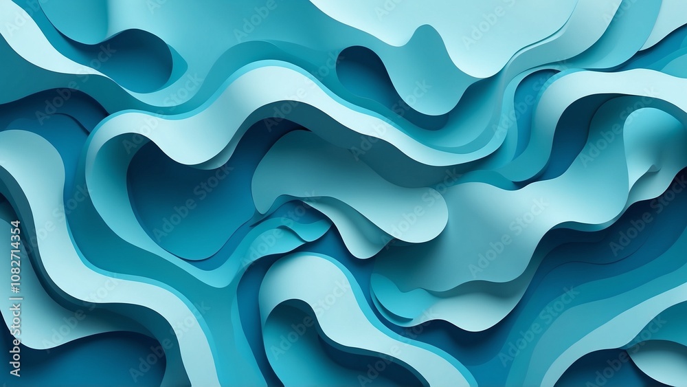 Textured teal and turquoise abstract waves background for artistic decor Textured teal and turquoise abstract waves background for artistic decor