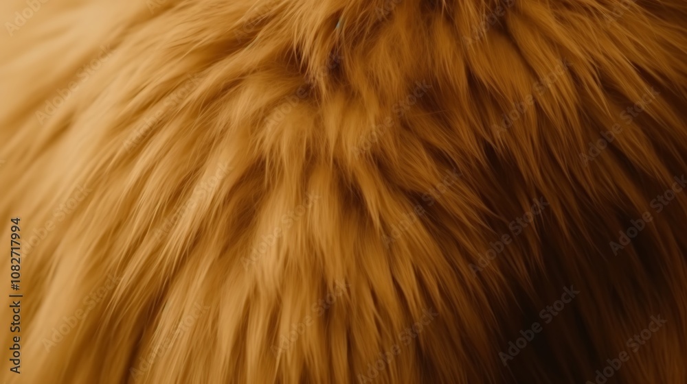 Naklejka premium Close-Up Texture of Golden Fur