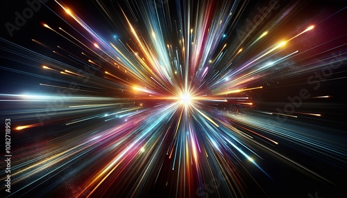 A vibrant burst of cosmic energy, symbolizing creation, power, and the vastness of the universe.
