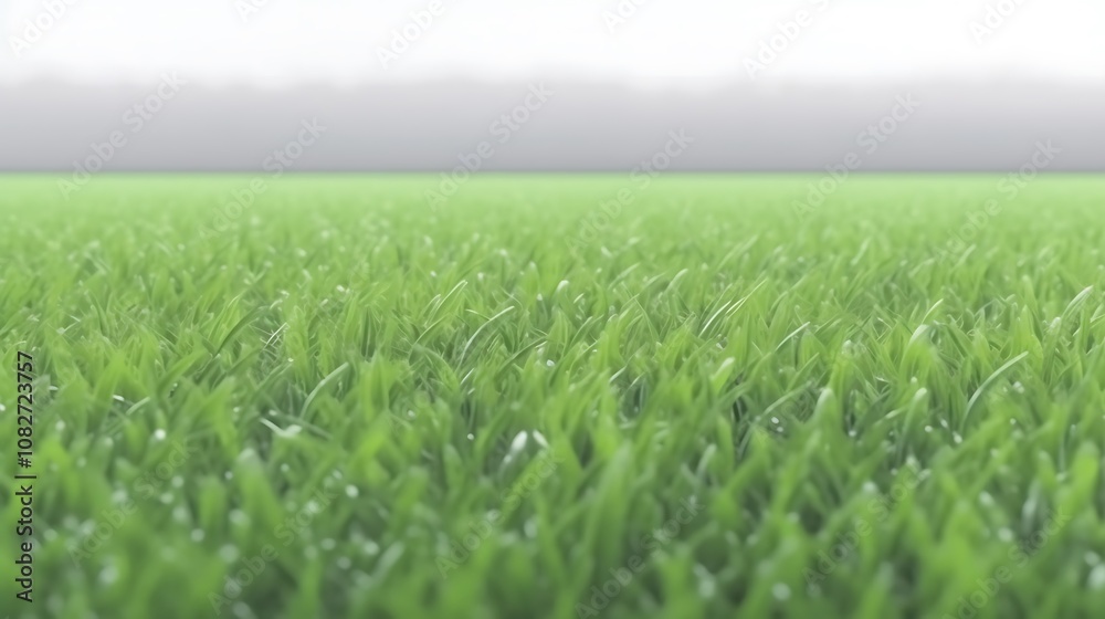 Close-up of Lush Green Grass Blades with a Blurred Background Close-up of Lush Green Grass Blades with a Blurred Background