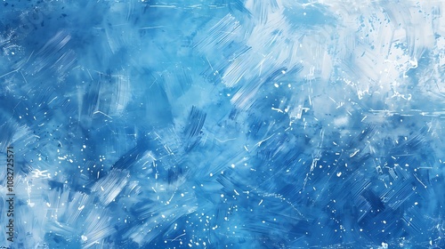 Wallpaper Mural Abstract blue watercolor background with white spots. Watercolor background. Torontodigital.ca