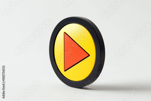Modern Pause and Play Button Logos Isolated on Clean White