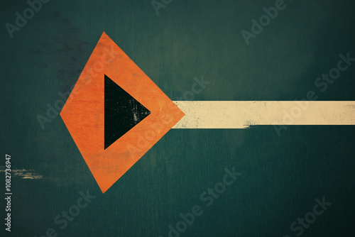 Digital Play Button Symbol for Interactive Interfaces
