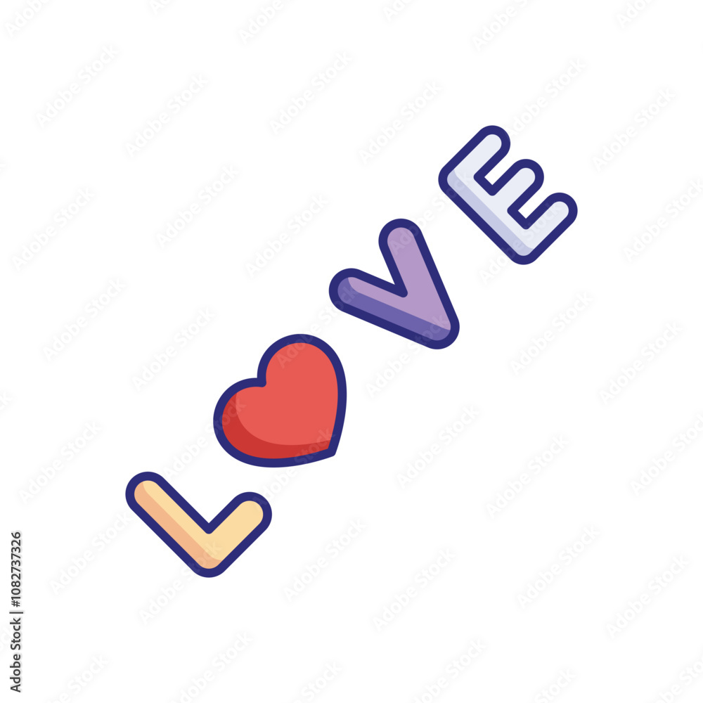 Love Word vector icon Love Word vector icon
