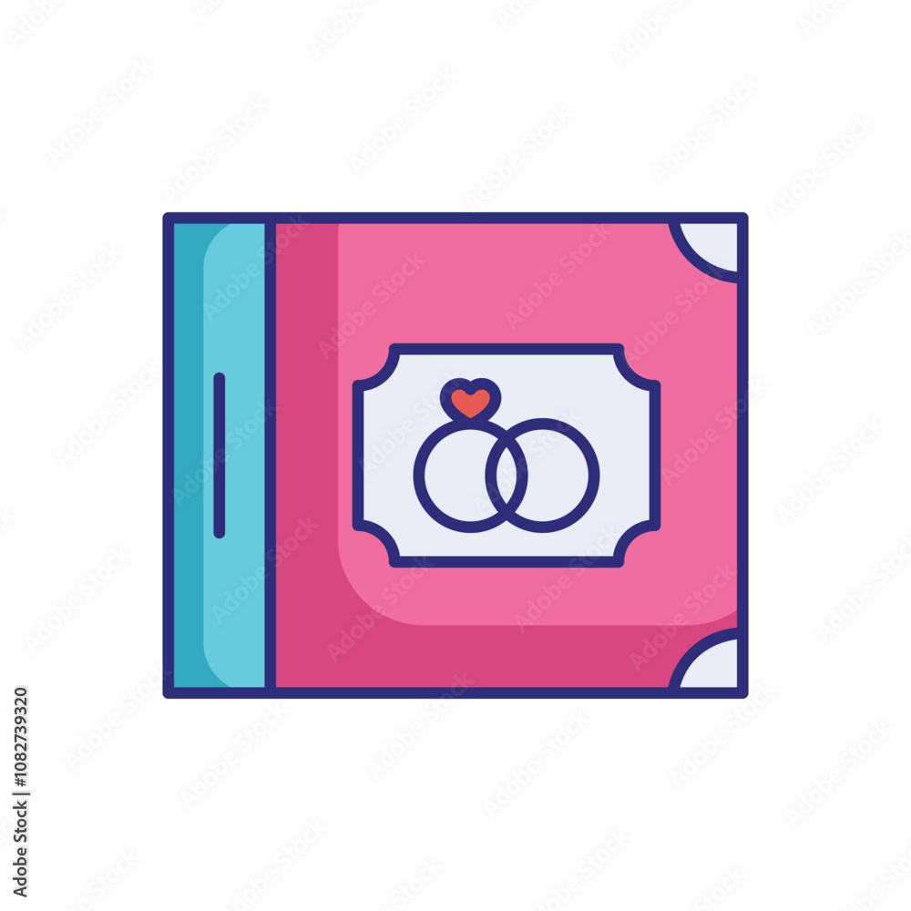 Fototapeta premium Wedding Album vector icon