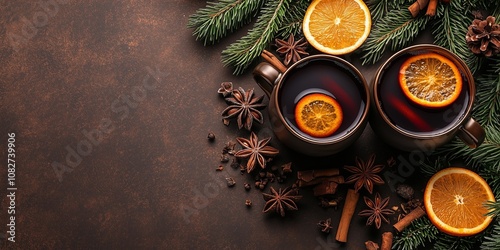 Mulled wine, isolated on white