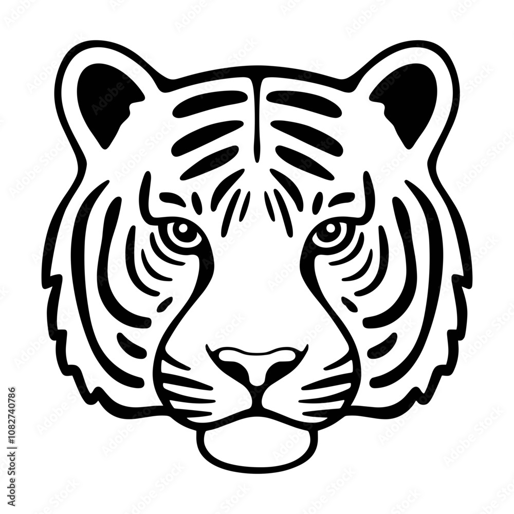 Obraz premium tiger head vector