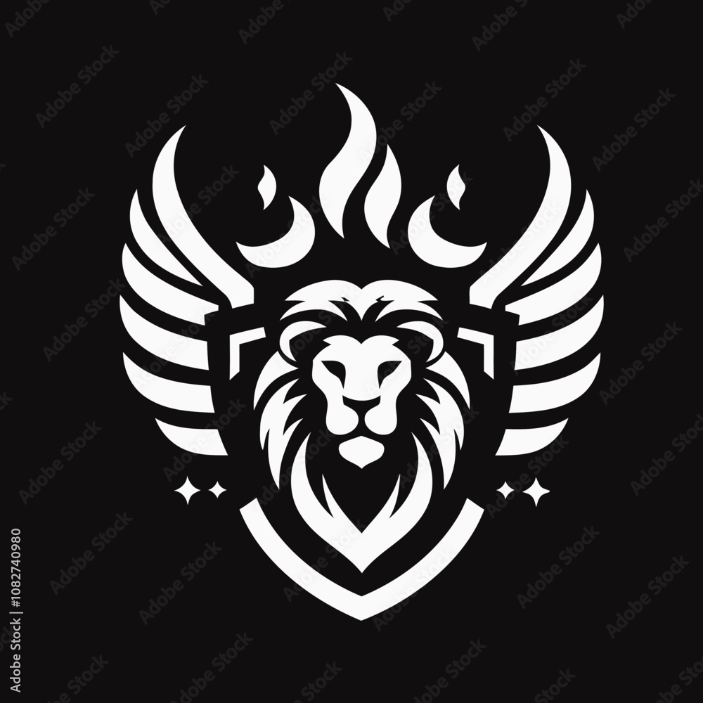 Fototapeta premium Fierce Animal Logo Collection Minimalist Vector Designs with Bold Colors and Dynamic Elements 