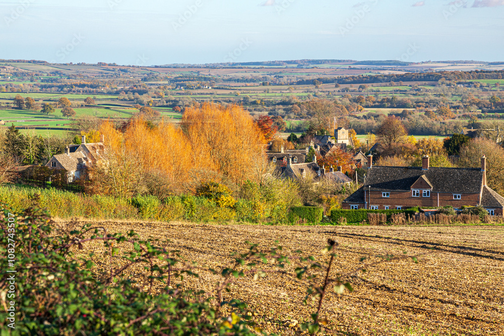 The Cotswold village of Icomb, Gloucestershire, England UK