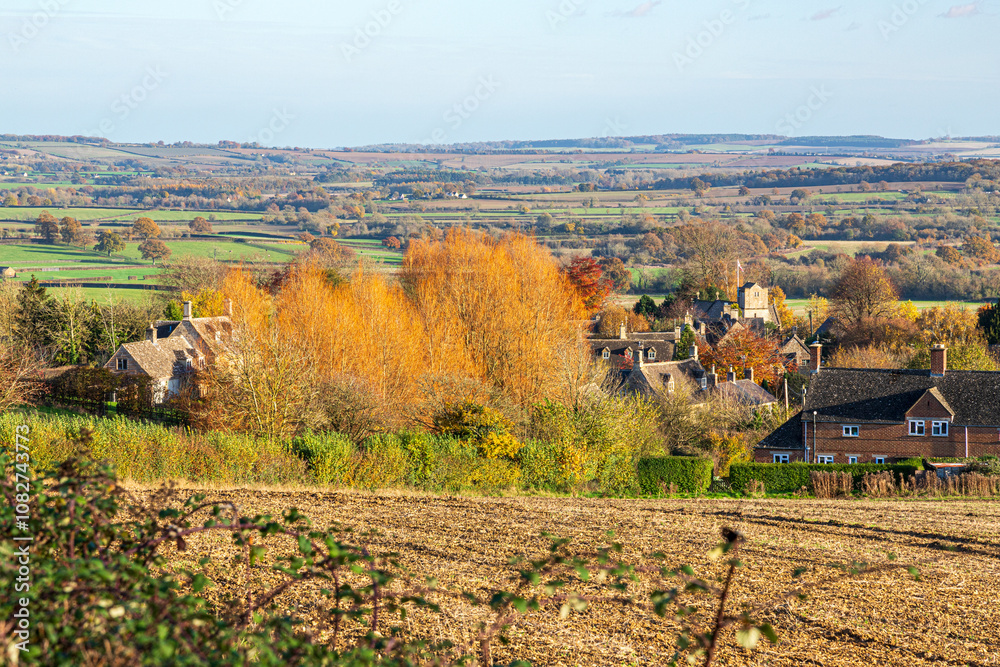 The Cotswold village of Icomb, Gloucestershire, England UK