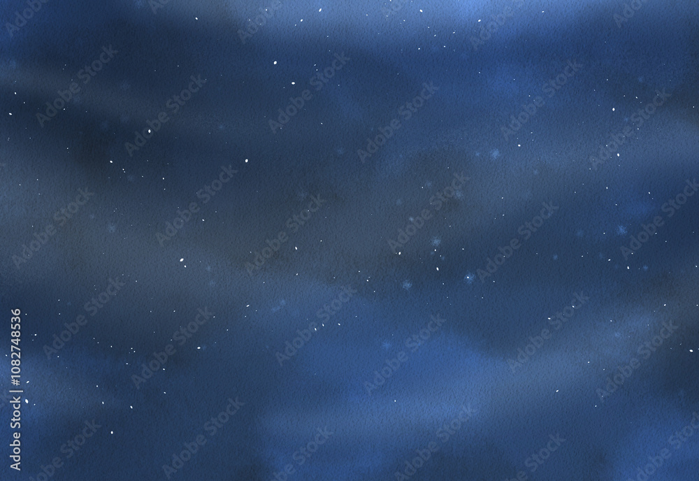 Obraz premium Handdrawn Night Sky watercolor