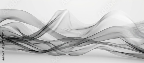 Abstract Wavy Lines in Gray Background