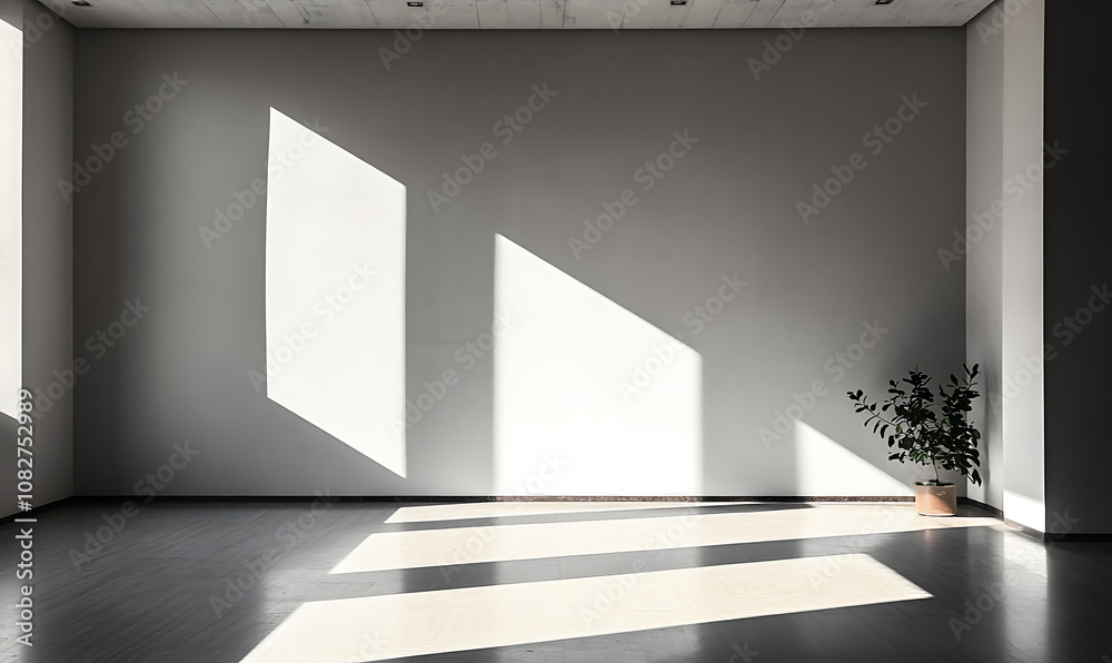 Clean minimal empty room architecture building shadow Clean minimal empty room architecture building shadow