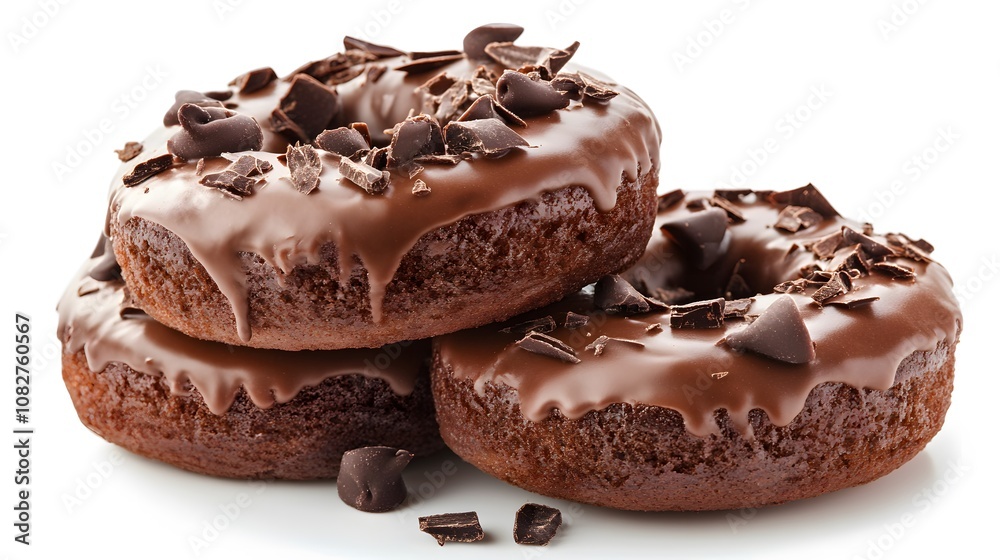 Food, Sweet Dish, Chocolate Doughnut, on White Background, Photo Realistic, Wallpaper, Cover and Screen of Smartphone, PC, Laptop, 9:16 and 16:9 Format Food, Sweet Dish, Chocolate Doughnut, on White Background, Photo Realistic, Wallpaper, Cover and Screen of Smartphone, PC, Laptop, 9:16 and 16:9 Format