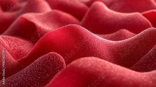 Close-Up of Red Rose Petals with a Delicate Texture