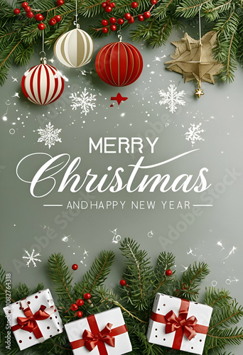 Merry christmas festive rectangular background for christmas.