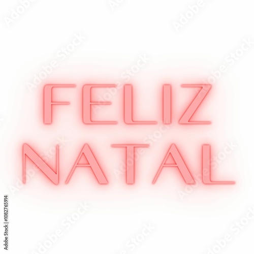 FELIZ NATAL, LETRA VERMELHA, BRILHANTE, FUNDO BRANCO,