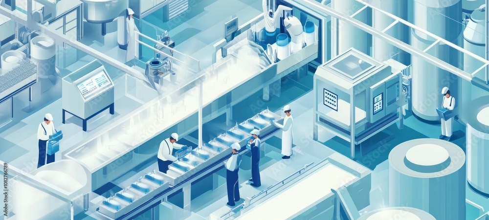 Factory Production Line Workers Factory Production Line Workers